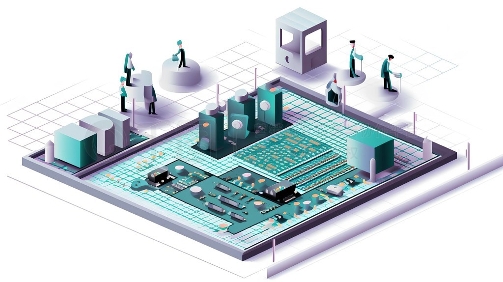 半導體芯片制造工廠的插畫與設計元素導航開發指南